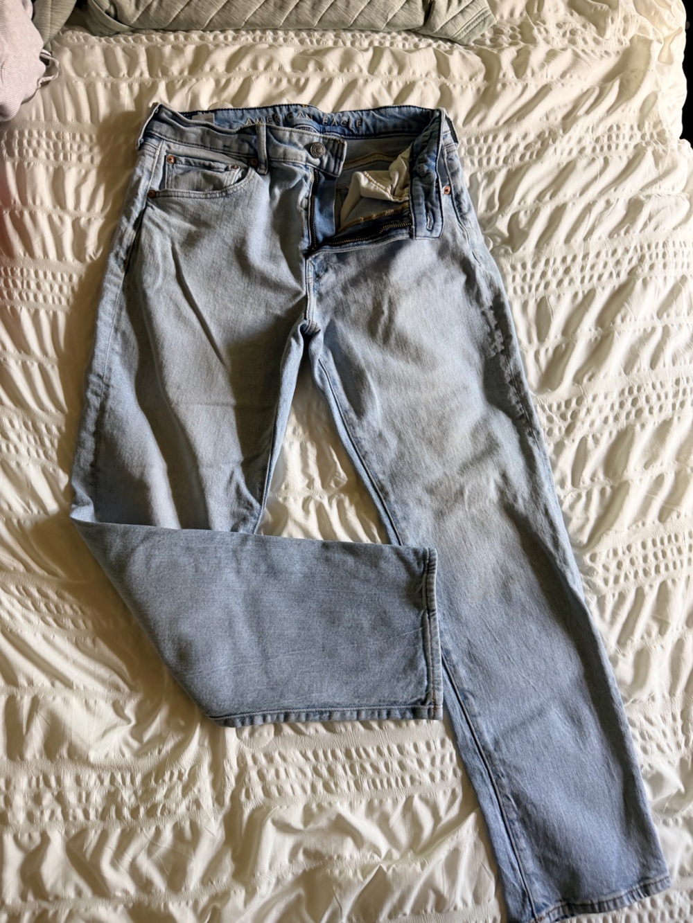 American Eagle Outfitters Light Wash Straight Jeans